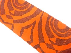 未使用品　手織り紬　抽象模様織り出し　名古屋帯